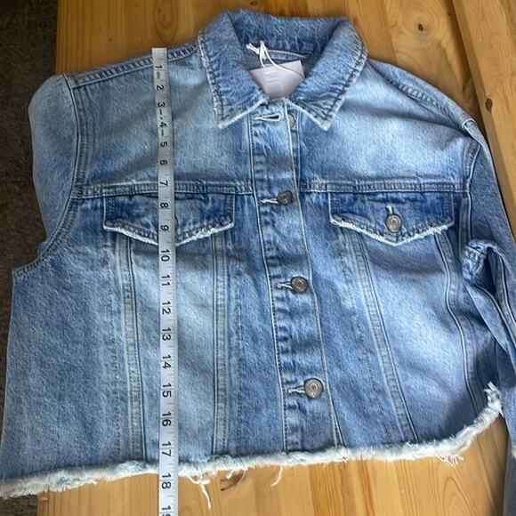 New! Revolve Pistola Astrid Brooklyn Wash Crop Boyfriend Denim Jacket Women's S - Picture 11 of 12